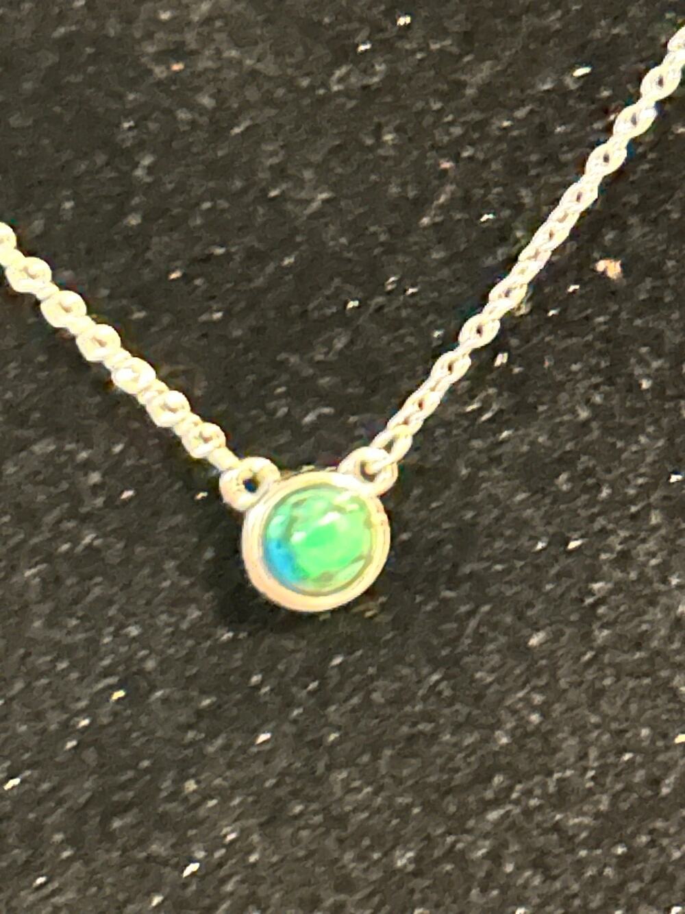 Sterling Silver Turquoise Pendant Necklace 18" Chain 925 Wild Heirlooms